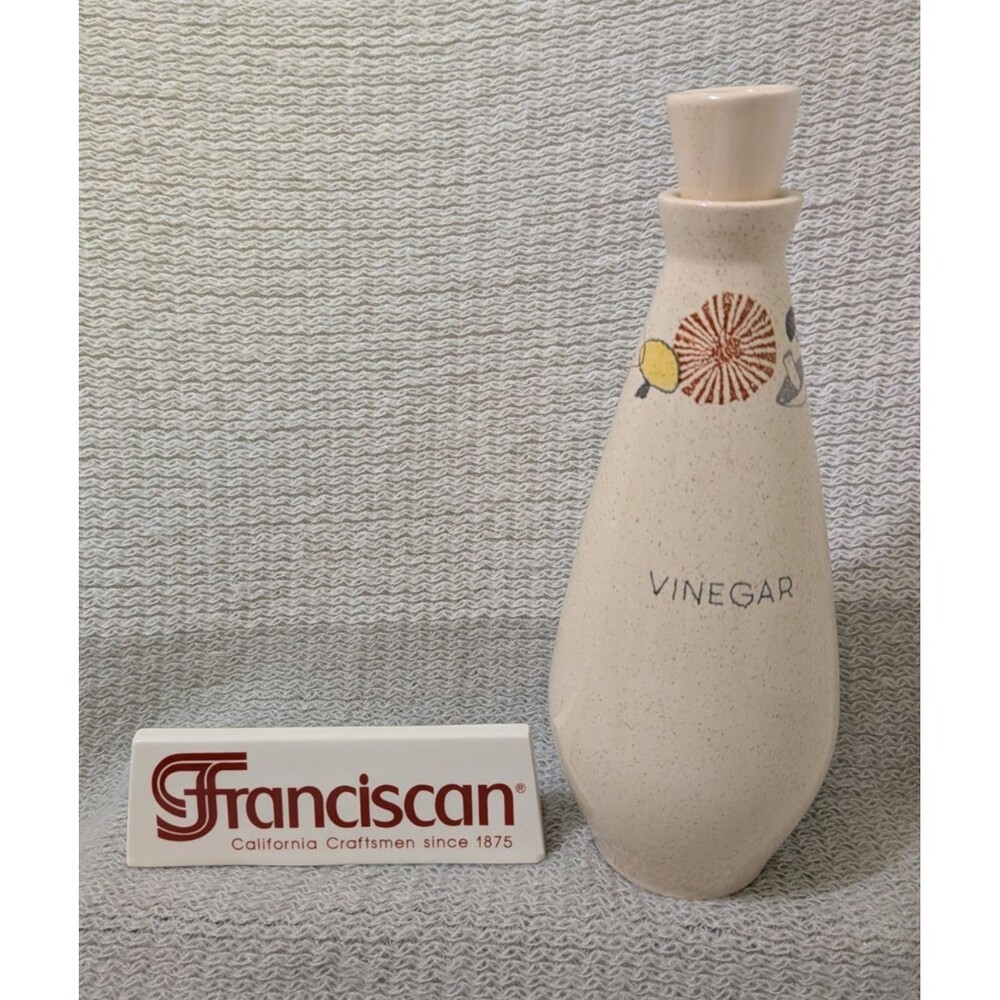 Franciscan Woodlore Mushroom Vinegar Cruet, Forest, MCM, G McBean - Replacement